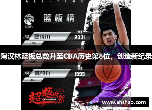 陶汉林篮板总数升至CBA历史第8位，创造新纪录